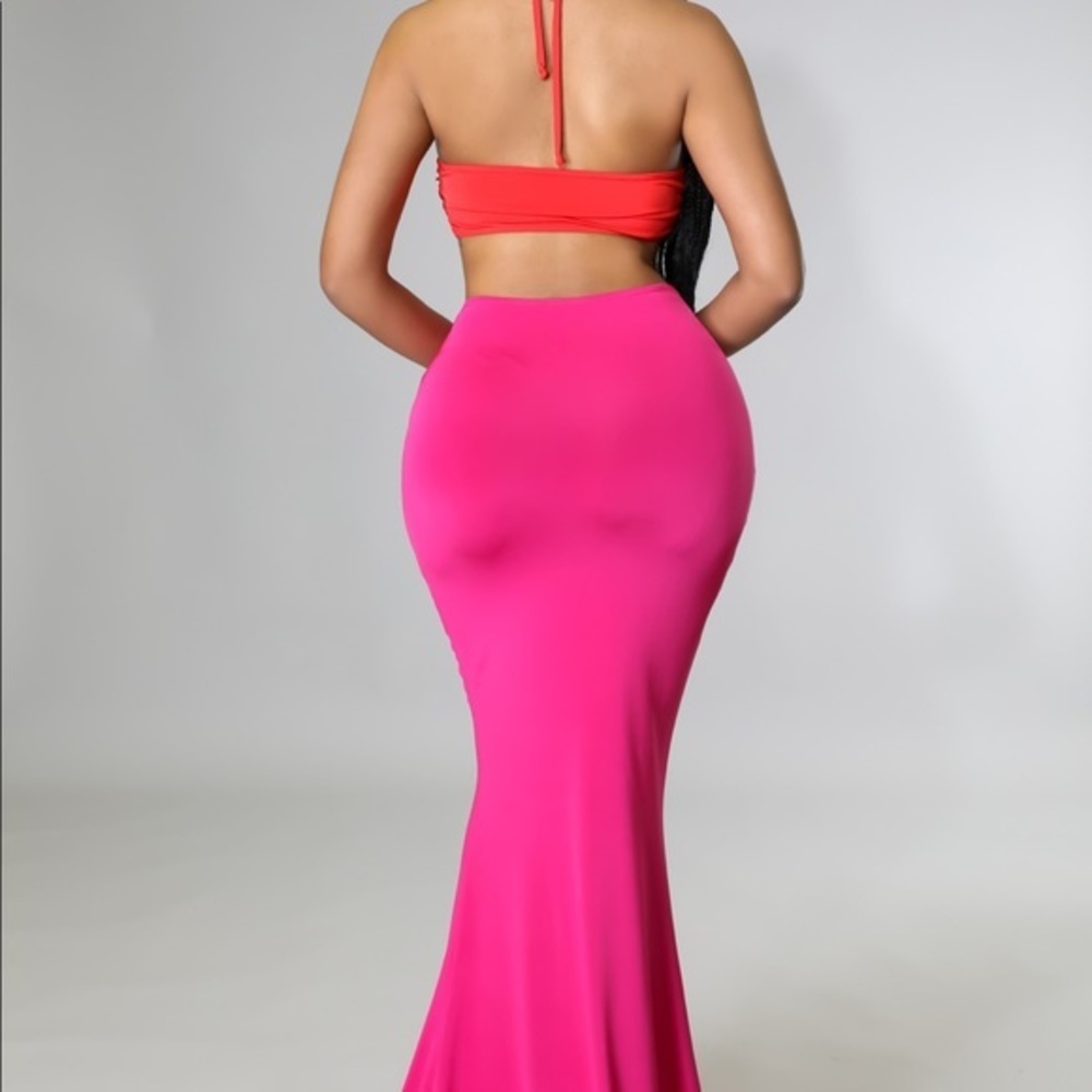 Colorblock Mermaid Dress - Picture 2 of 9
